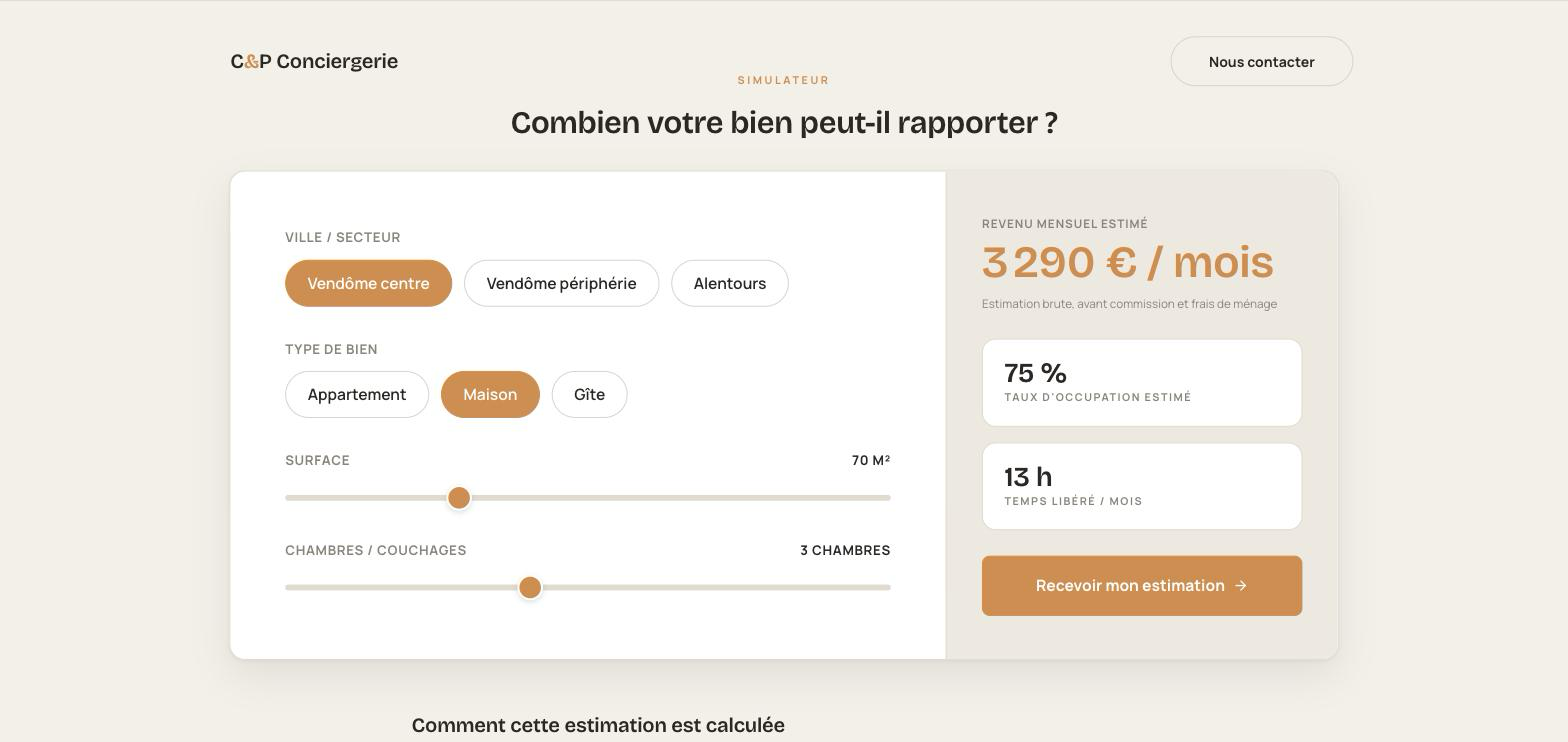C&P Conciergerie Revenue Simulator